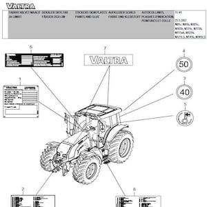 Valtra N-Series HiTech N91 N101 N111 N121 N141 Parts Manual- Instructions - User Manual - MULTI-LING