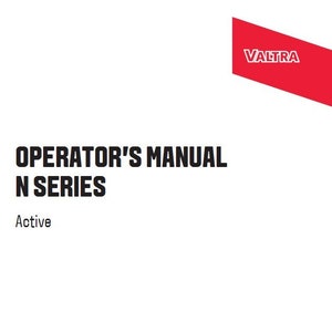 Valtra N series N134 A - N154e A - N174 A - Tractor Operators Manual - Instructions - English