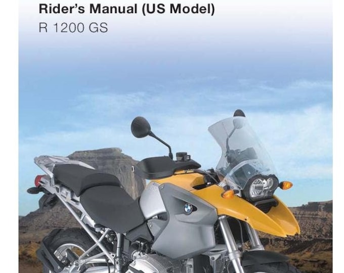 BMW R 1200 GS Usa 2004 Riders Manual - Owners Manual - English
