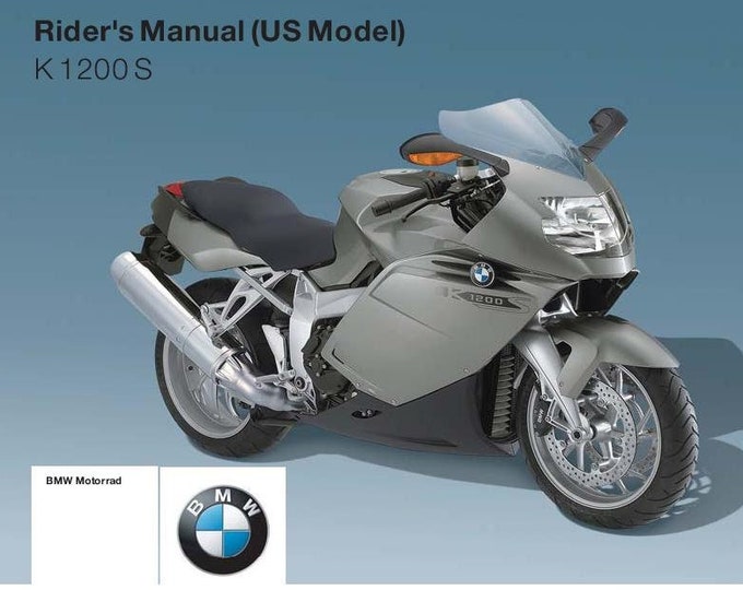 BMW K 1200 S Usa Model 2005 Riders Manual - Owners Manual - English