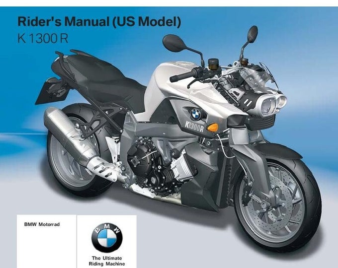 BMW K 1300 R USA 2008 Riders Manual - Owners Manual - English