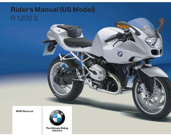 BMW R 1200 S Usa Model 2006 Riders Manual - Owners Manual - English