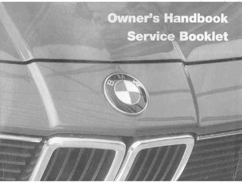 BMW 7 series E23 735i 1979-1986 Owners Manual - English