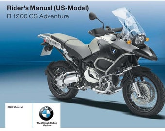 Manual del conductor de la BMW R 1200 GS Adventure Usa Model 2008 - Manual del propietario - Inglés