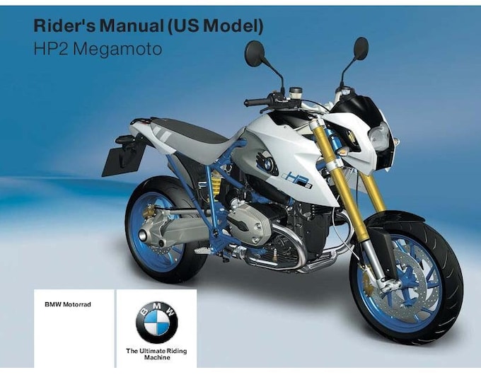 BMW Hp2 Megamoto Usa Model 2007 Riders Manual - Owners Manual - English