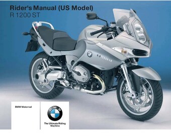 Manual del conductor de la BMW R 1200 ST Usa Model 2006 - Manual del propietario - Inglés