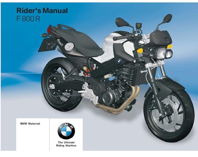 BMW F 800 R Usa Model 2008 Riders Manual - Owners Manual - English
