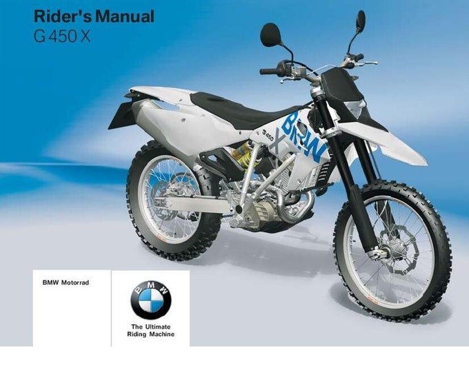 BMW G 450 X Usa Model 2008 Riders Manual - Owners Manual - English