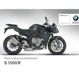 BMW S 1000 R Usa Model 2016 Riders Manual - Owners Manual - English