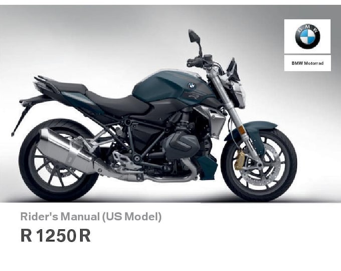 BMW R 1250 R Usa Model 2019 Riders Manual - Owners Manual - English