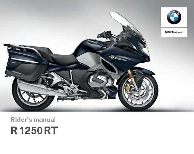 BMW R 1250 RT Usa Model 2019 Riders Manual - Owners Manual - English