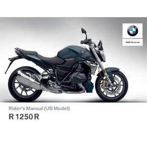 BMW R 1250 R Usa Model 2019 Riders Manual - Owners Manual - English