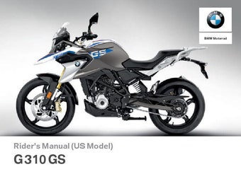 BMW G 310 GS Usa Model 2018 Riders Manual - Gebruikershandleiding - Engels