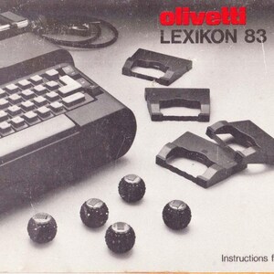 Olivetti Lexikon 83DL Typewriter Instructiehandleiding - Gebruikershandleiding - Volledige gebruikershandleiding