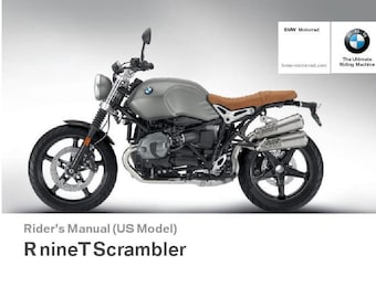 BMW R Ninet Scrambler Usa Model 2016 Riders Manual - Owners Manual - English
