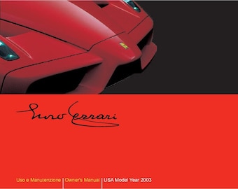 Ferrari Enzo F140 2003 Owners Manual - Instructions - MULTI-LING