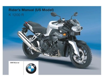 Manual del conductor de BMW K 1200 R Usa Model 2005 - Manual del propietario - Inglés
