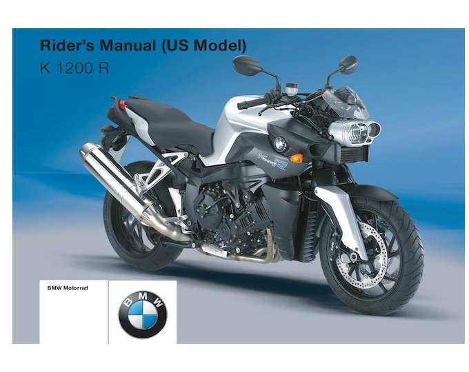 BMW K 1200 R Usa Model 2005 Riders Manual - Owners Manual - English