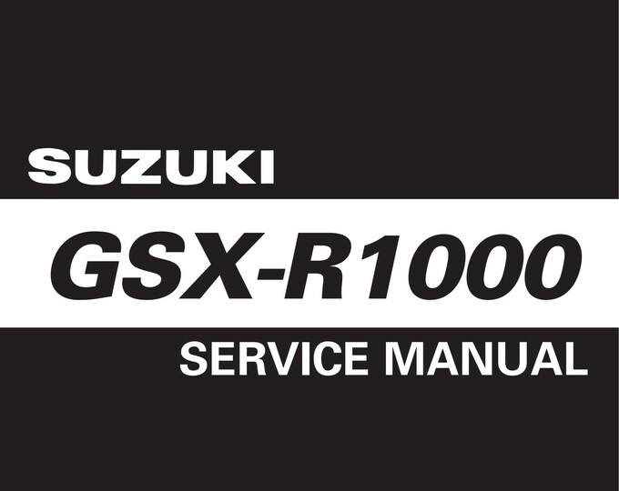 Suzuki GSXR1000 Service Manual – Parts, Owner (PDF Download)