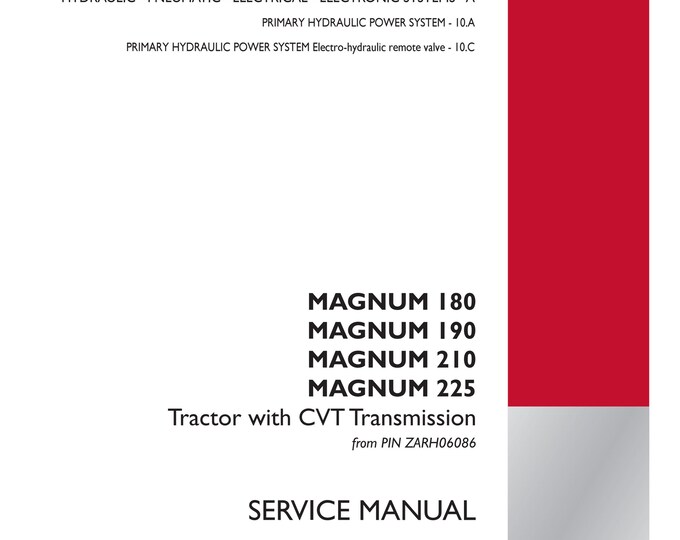 Case Magnum180 Magnum 190 Magnum 210 Magnum 225 - Repair Manual- Service Manual(Pdf Download)