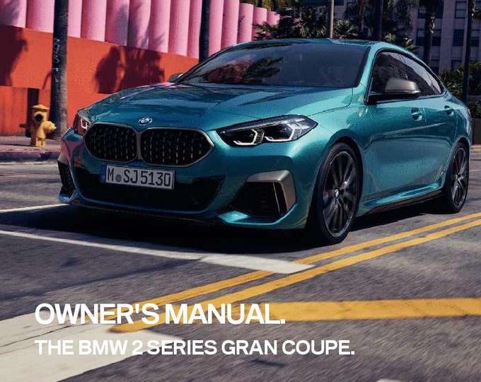BMW 2 Series Gran Coupe F44 2020 Owners Manual - English