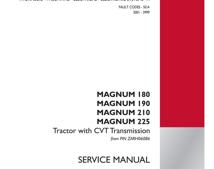 Case Magnum180 Magnum 190 Magnum 210 Magnum 225 - Repair Manual- Service Manual(Pdf Download)
