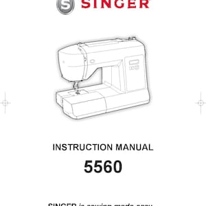 Manual de instrucciones de la máquina de coser Singer 5560 Fashion Mate - Manual de usuario - Guía completa del usuario - Inglés - Francés - Español