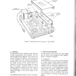 Seeburg TSA10 - Operating Instructions- Service Manual - Instruction Manual -  Wiring Diagram - Schematic - Operation Manual