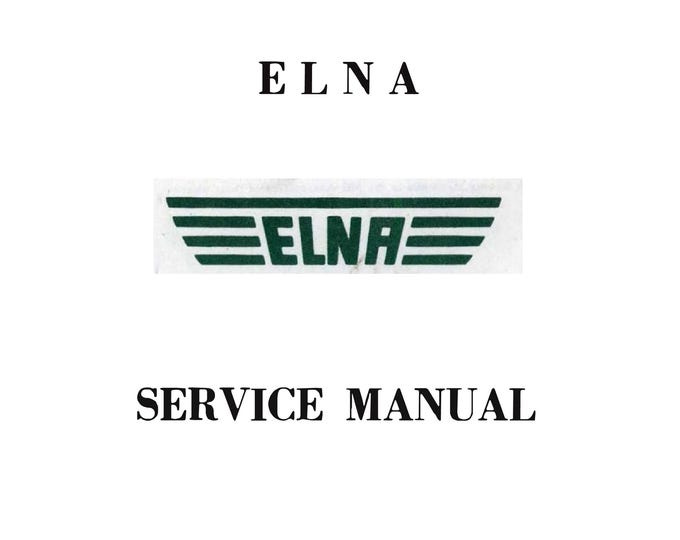 Elna-Transforma-Supermatic-Temporary - Sewing Machine - Service Manual -Instruction Manual -  Wiring Diagram - Operation Manual - Parts List