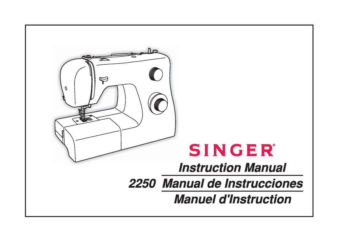 Singer 2250 Sewing Machine Instruction Manual User Manual Complete User