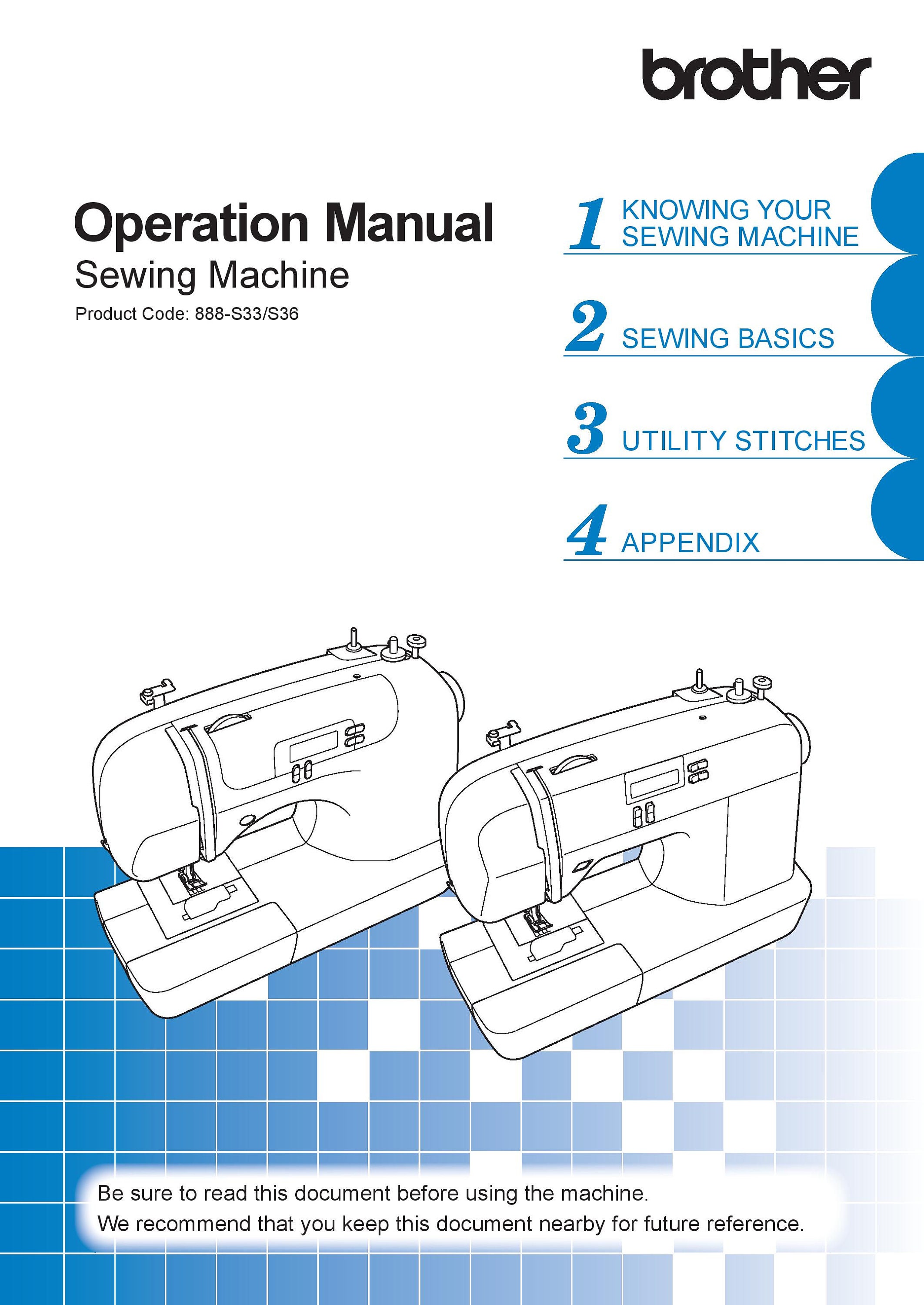 Brother CS6000I Sewing Machine Instruction Manual User Manual Complete