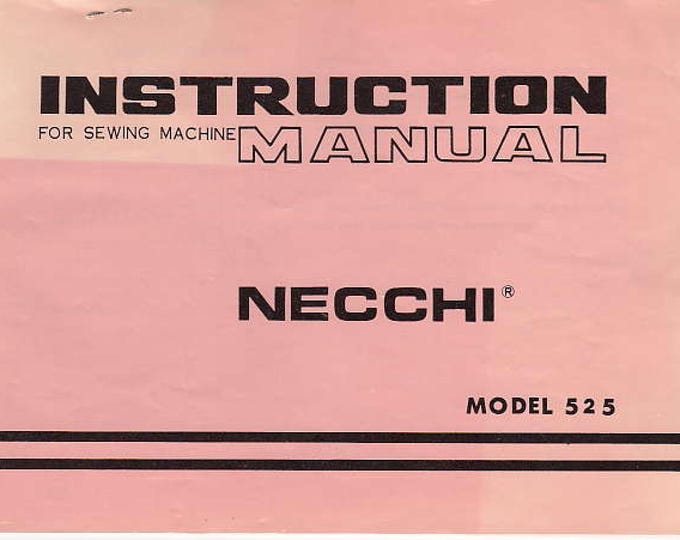Necchi - model-525 - manual - Sewing Machine - Service Manual - Instruction Manual -  Wiring Diagram - Schematic - Operation Manual
