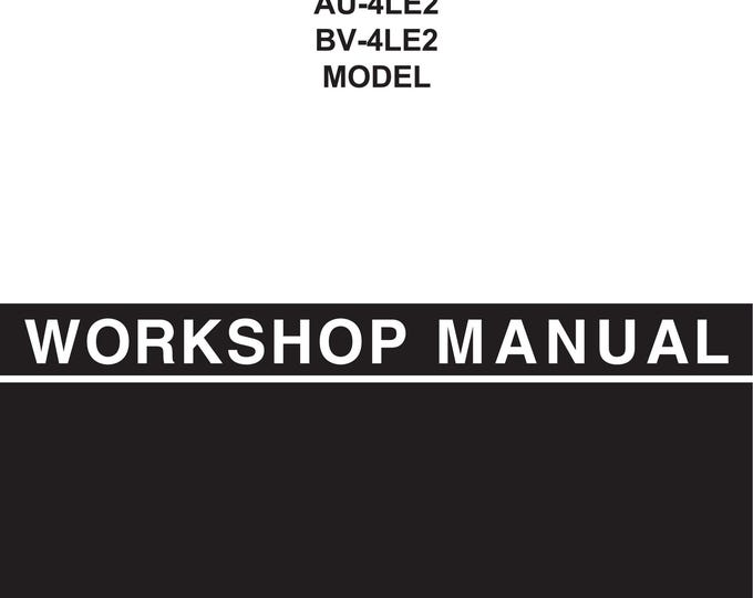 Isuzu AU-4LE2 BV-4LE2 MODEL - Workshop Manual - Service Manual - Parts Manual - Owners Manual (pdf Download)
