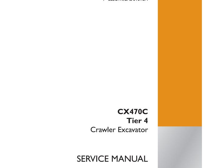 Case CX470C Tier 4 Crawler Excavator  - Section 4001A- Service Manual (Pdf Download)