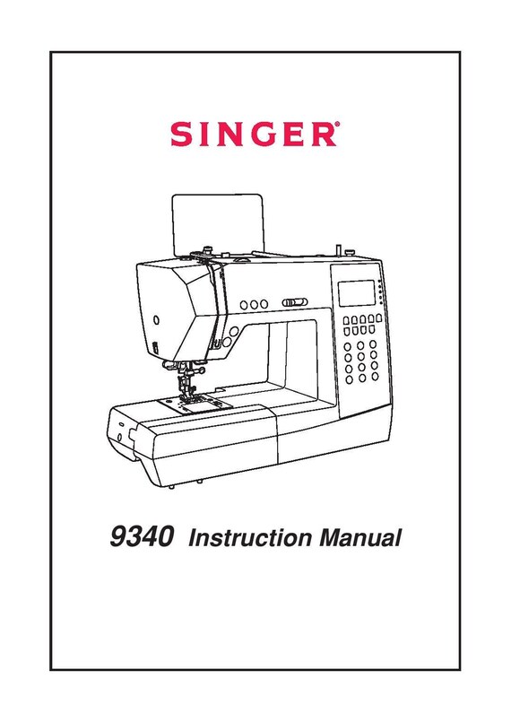 PDF Singer 9340 SIGNATURE Sewing Machine Instruction Manual Etsy