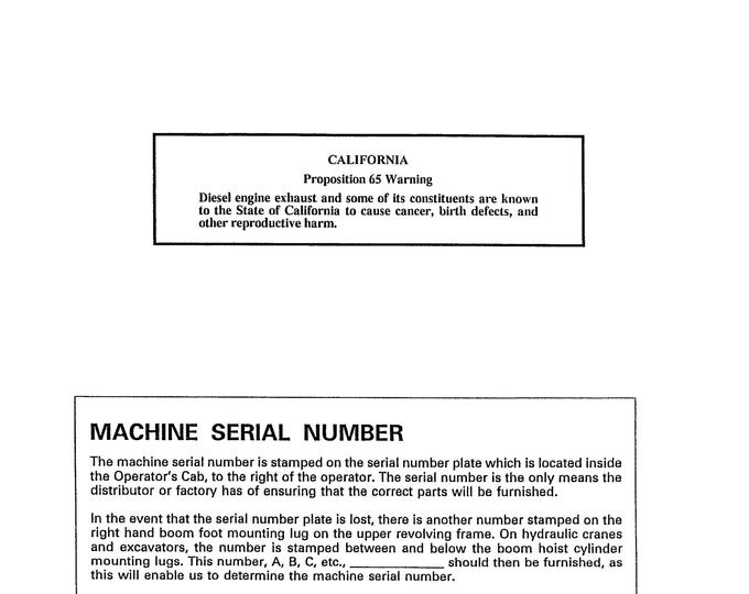 Linkbelt 1600 Q Quantum Book 852 - Operation Manual  - Part Manuals- Workshop Manual  (PDF Download)
