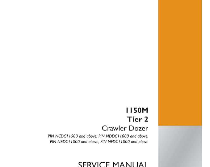 Case 1150M Tier 2 Crawler Dozer  - Repair Manual- Service Manual (Pdf Download)