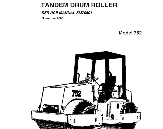 Vibromax SM70501 - Model 752 Workshop Manual - Service Manual - Parts Manual - Owners Manual (pdf Download)