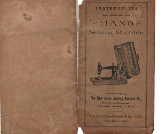 New Home - Hand - manual - Sewing Machine - Service Manual - Instruction Manual -  Wiring Diagram - Schematic - Operation Manual