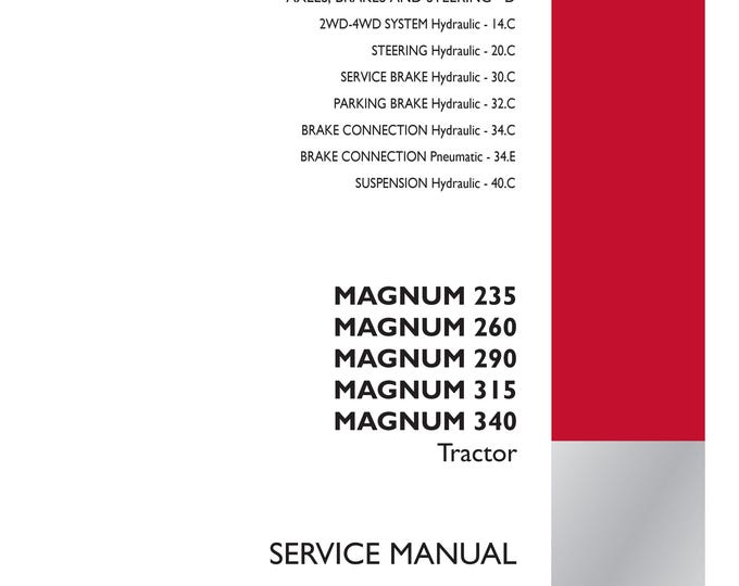 Case Magnum  235 Magnum 260 Magnum  290 Magnum 315 Magnum  340 Tractor- 2WD-4WD SYSTEM Hydraulic - 14.C-  Service Manual (Pdf Download)