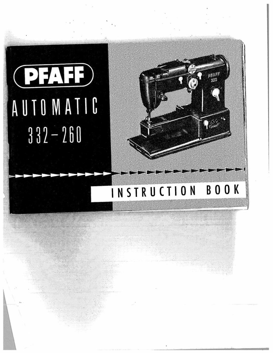 Pfaff 230260332 Sewing Machine Instruction Manual User Manual