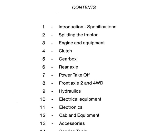 Massey Ferguson 6100 Series Tractor Workshop Manual - Service Manual - Repair Manual - ENGLISH