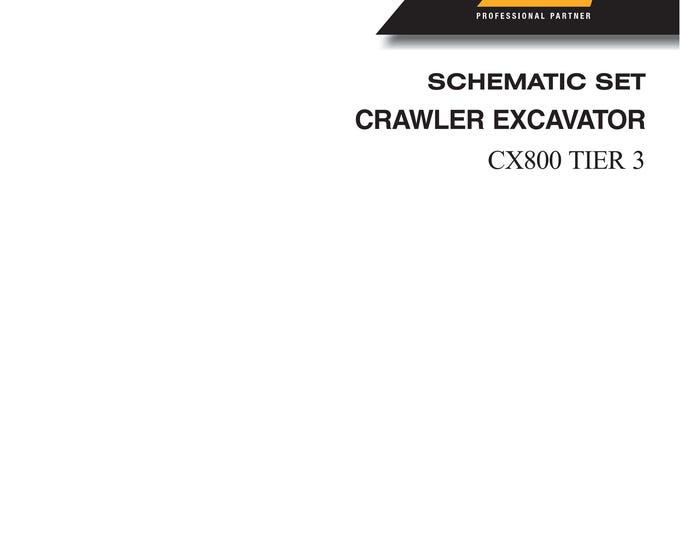 Case Schematic Set CRAWLER EXCAVATOR CX800 TIER 3 -  Repair manual- Shop Manual - Workshop Manual (Pdf Download)
