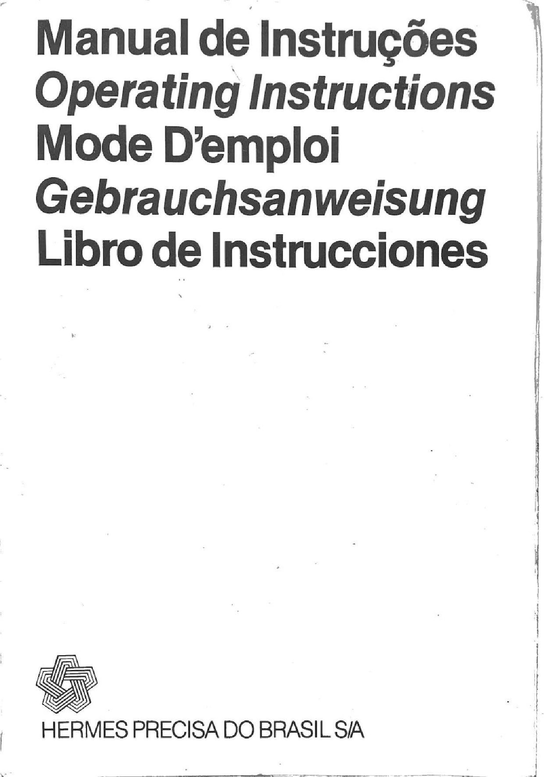 Hermes Baby S タイプライター取扱説明書 - ユーザーマニュアル - 完全