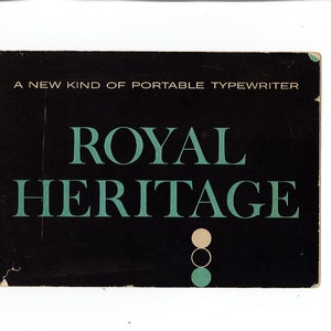Royal Heritage Typewriter Instruction Manual - User Manual - Complete User Guide