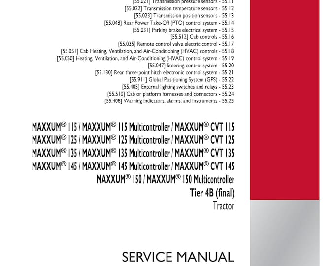 Case MAXXUM 115 -  Multicontroller - CVT 115 MAXXUM 125 - Cvt 125 Maxxum 135 Cvt 135 Maxxum 145 - Cvt 145 Maxxum 150 -Tier 4B (Pdf Download)