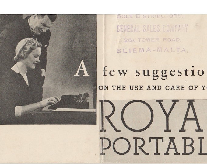 Royal Model O Typewriter Instruction Manual - User Manual - Complete User Guide