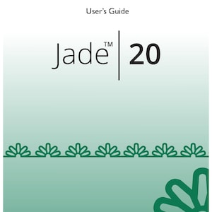 Husqvarna Viking Jade 20 Sewing Machine Instruction Manual - User Manual - Complete User Guide - English