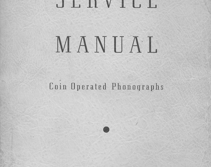 Mills - The Studio - Zephyr - Do-Re-Mi - Swing King - Jukeboxes - Service Manual - Installation Instructions - English