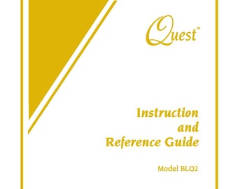 Baby Lock Quest BLQ2 Sewing Machine Instruction Manual - English